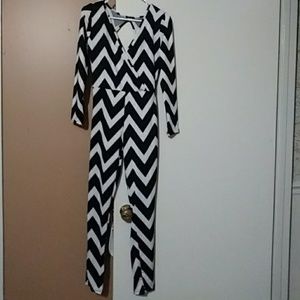 Black and white jumpsuit